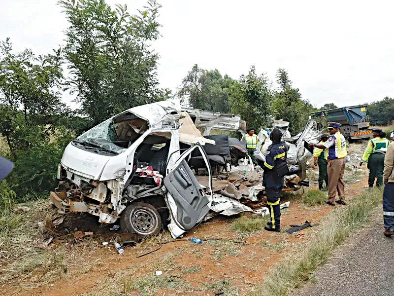 Truck collides with school minibus in SA, at least 13 children dead