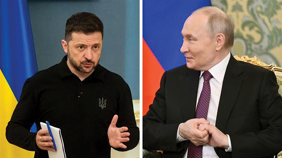 Putin blames West for Ukraine crisis with uncertain peace talks