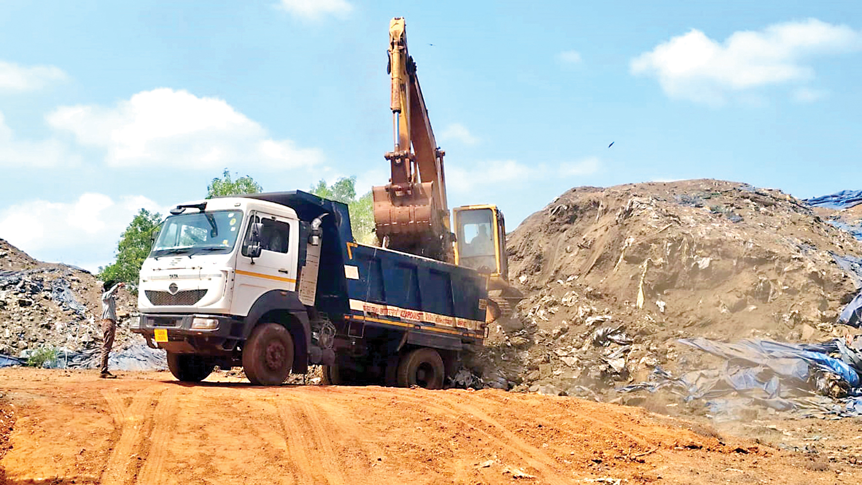 Removal of legacy waste begins at Cuncolim industrial estate